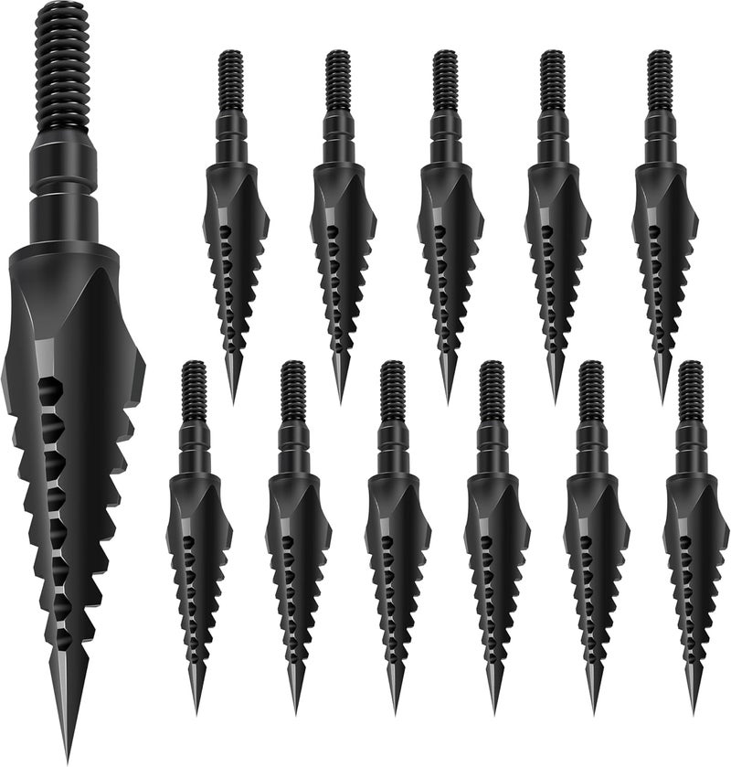 Sunya Broadheads 100/120/125/150 Grain Traditional Archery Arrow Tips for Compound, Recurve Bow & Crossbow, Pack of 12 - Image 1